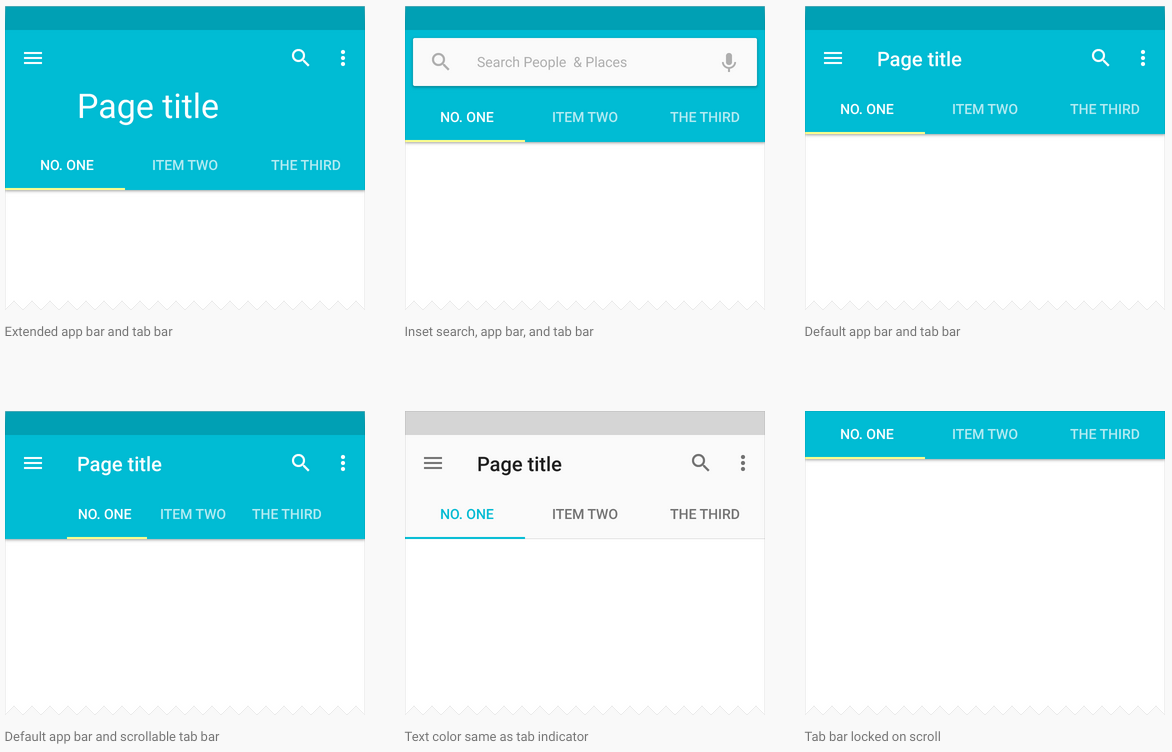 mobile tab menu