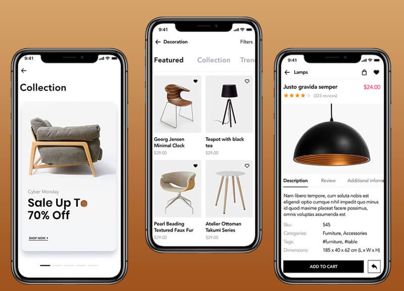 home decor ecommerce app