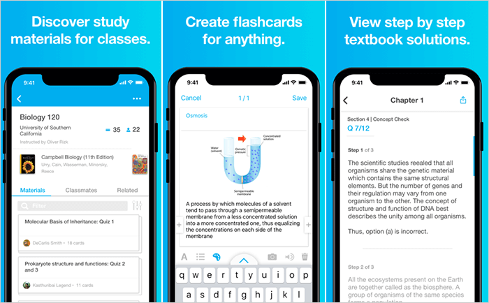 StudyBlue Flashcards-e learning application development