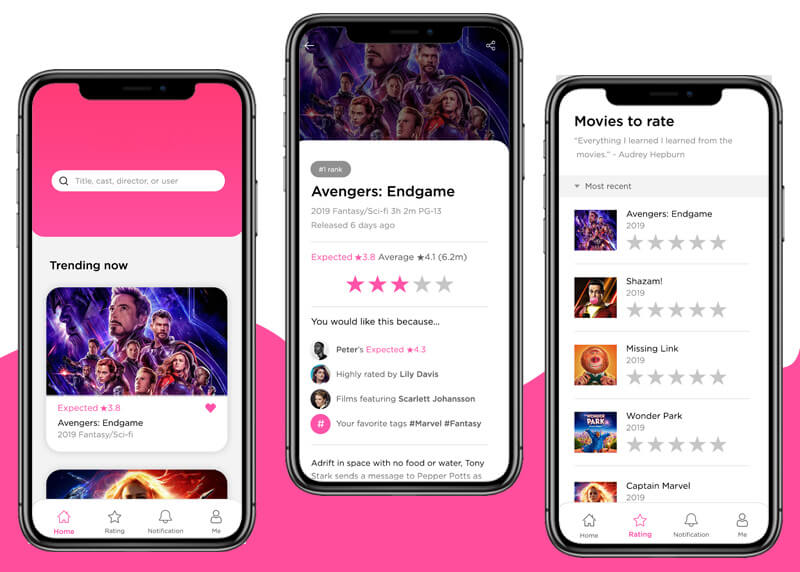 movie rating app development