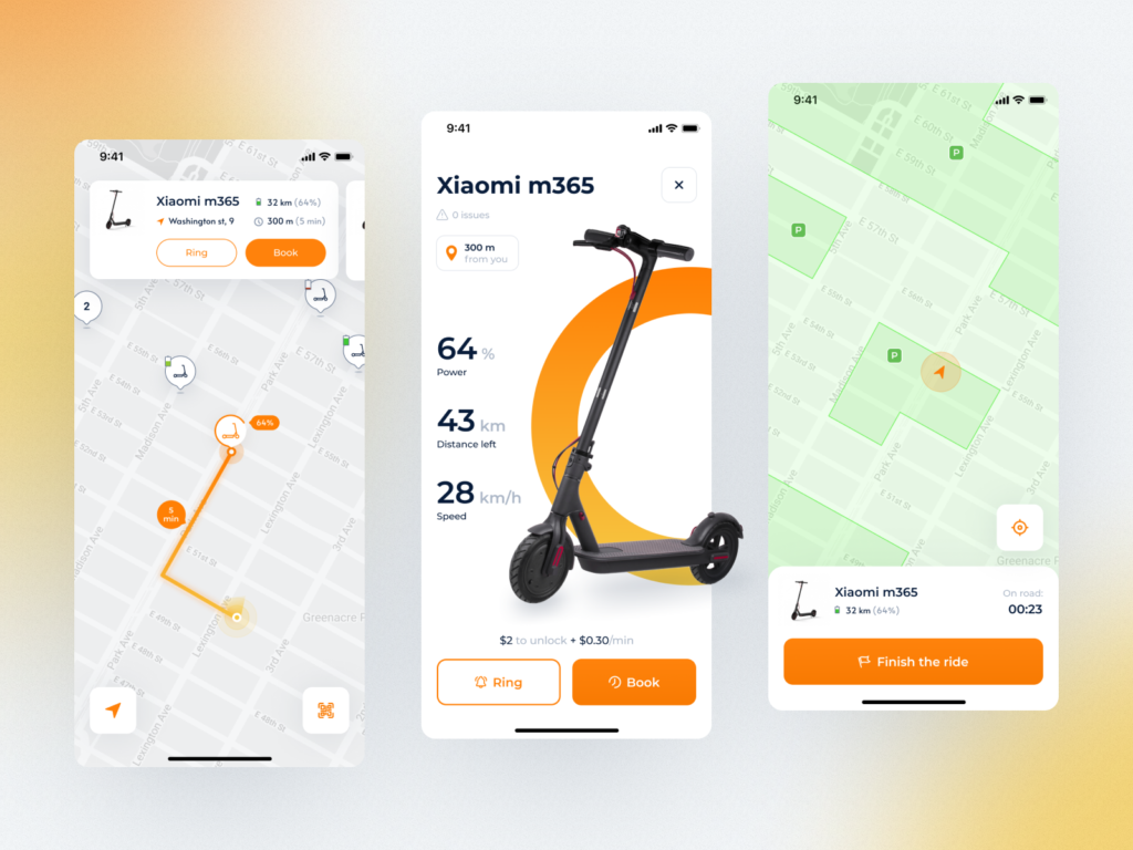 Electric Scooter App Development Cost