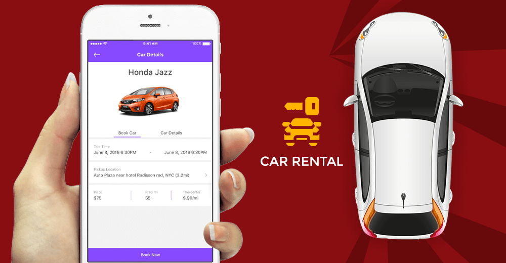 car rental mobile app development 