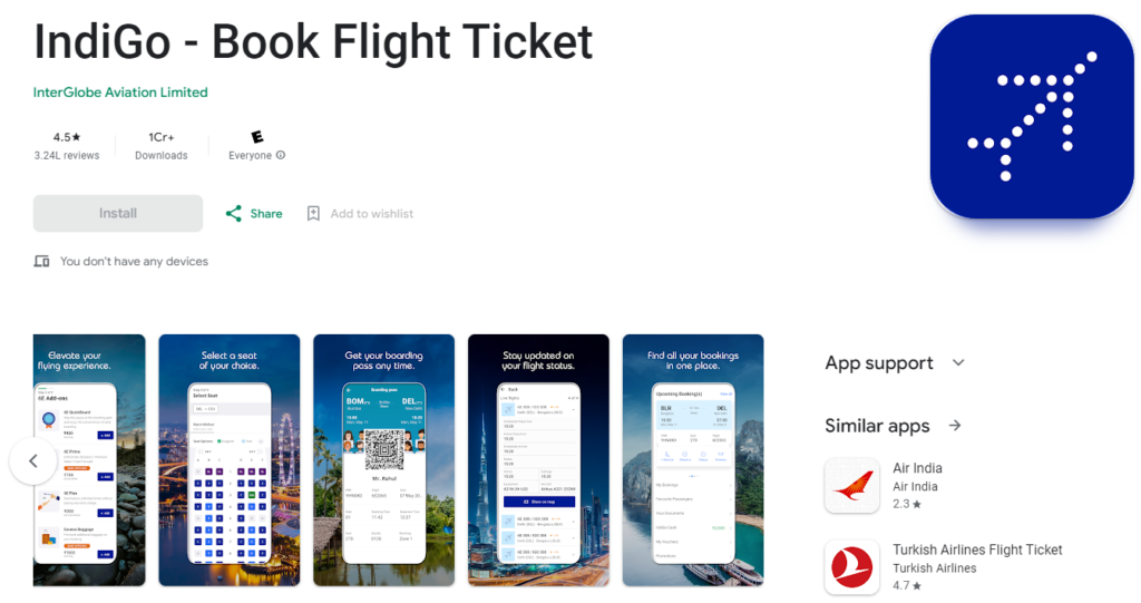 IndiGo-Flight Ticket Booking App