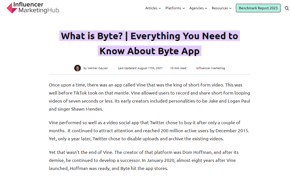 Byte - top fun websites