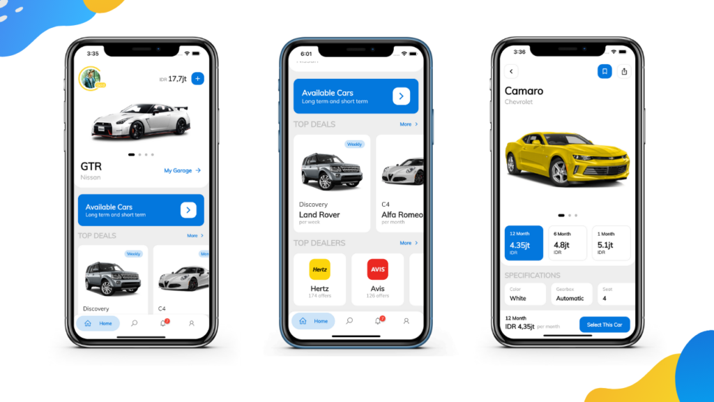 develop a car rental app