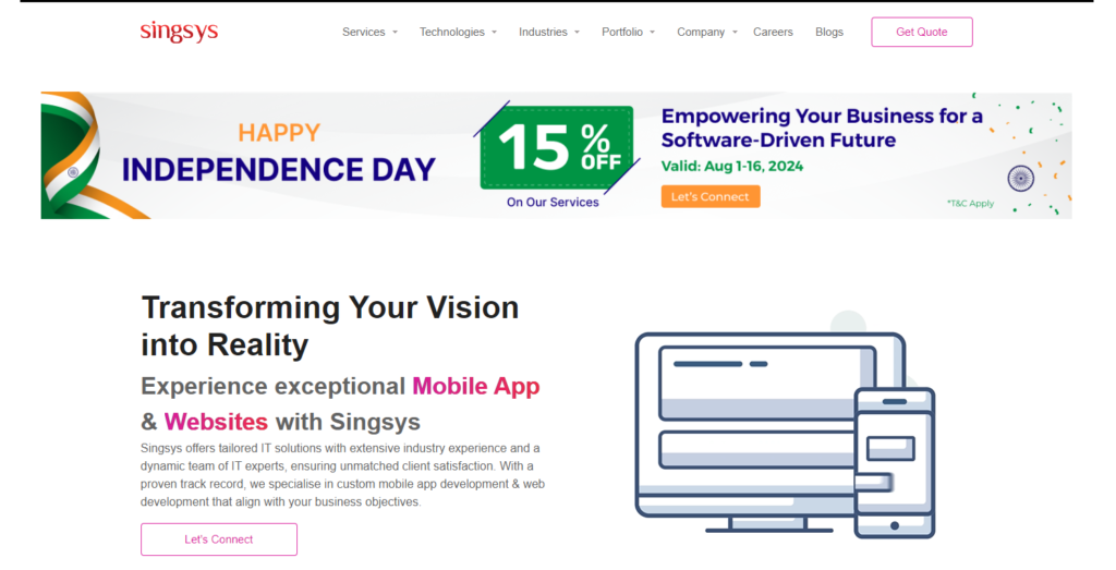 Singsys - popular mobile app development companies in Singapore