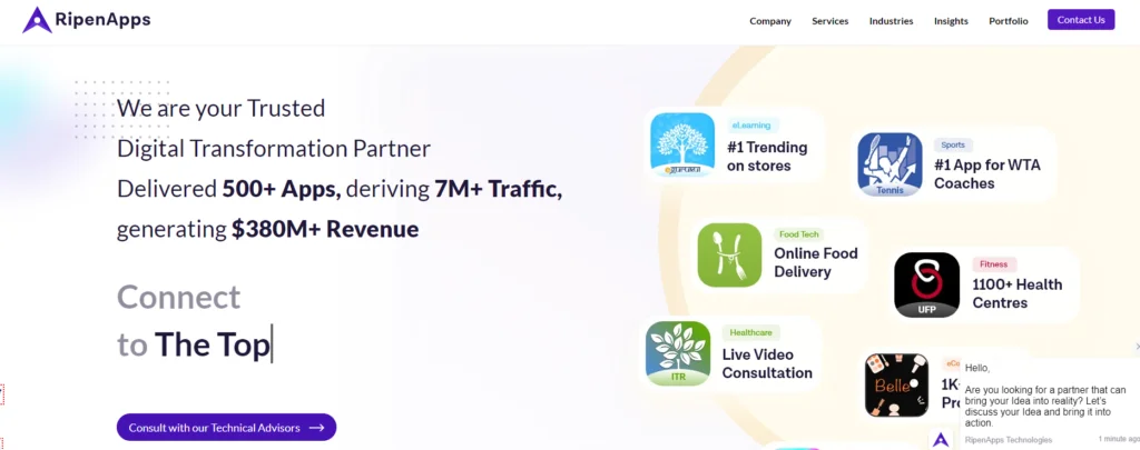 Rippen Apps - popular mobile app development companies in usa