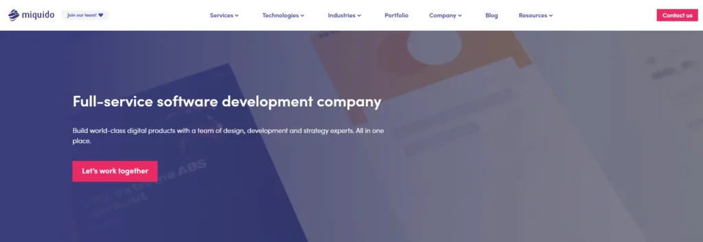 Miquido - top mobile app development companies
