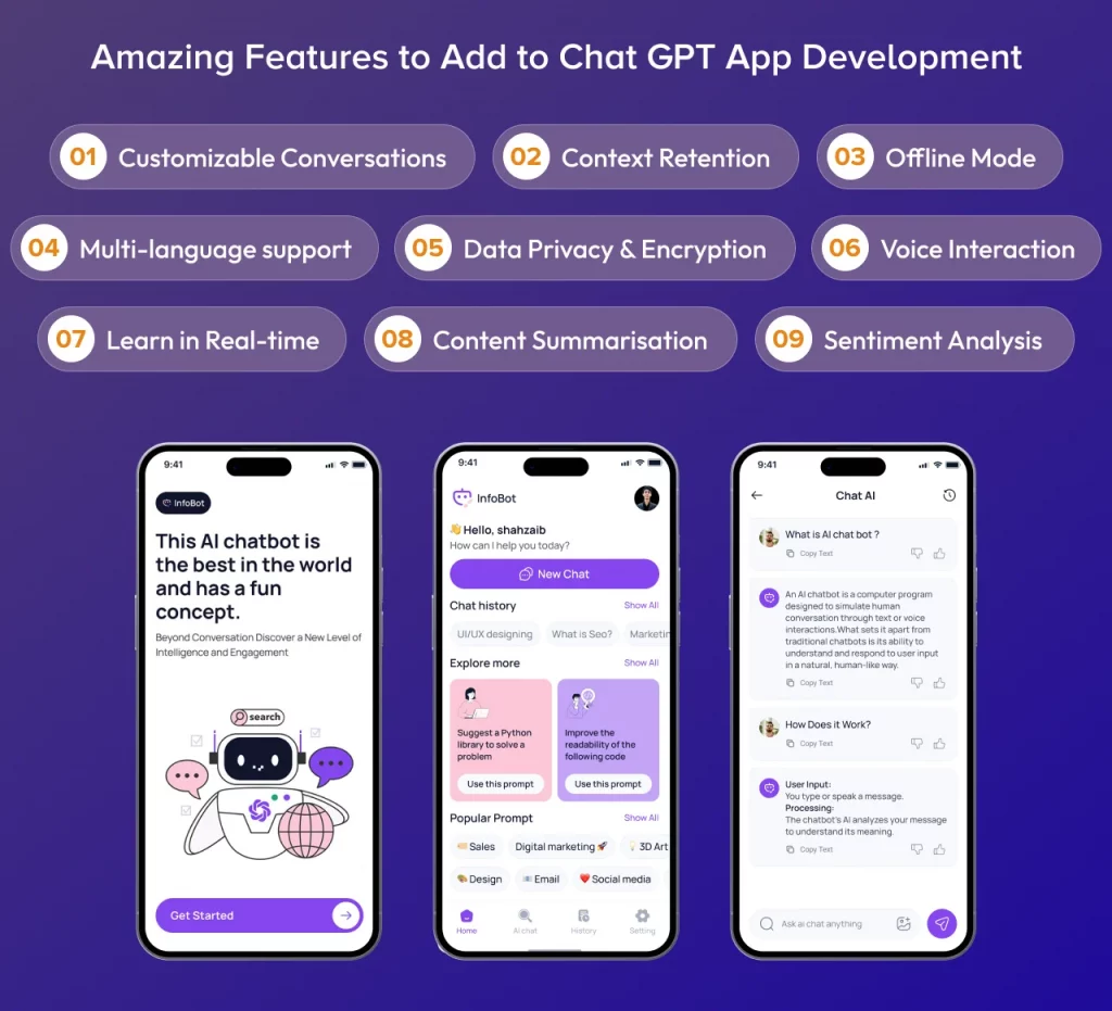 ChatGPT App Development Features