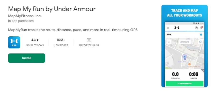Map My Run By Under Armour