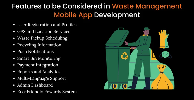 Waste Management Mobile App Development Features