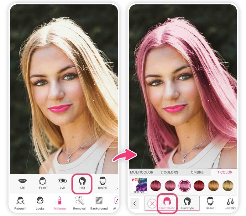 Hair Color try on 