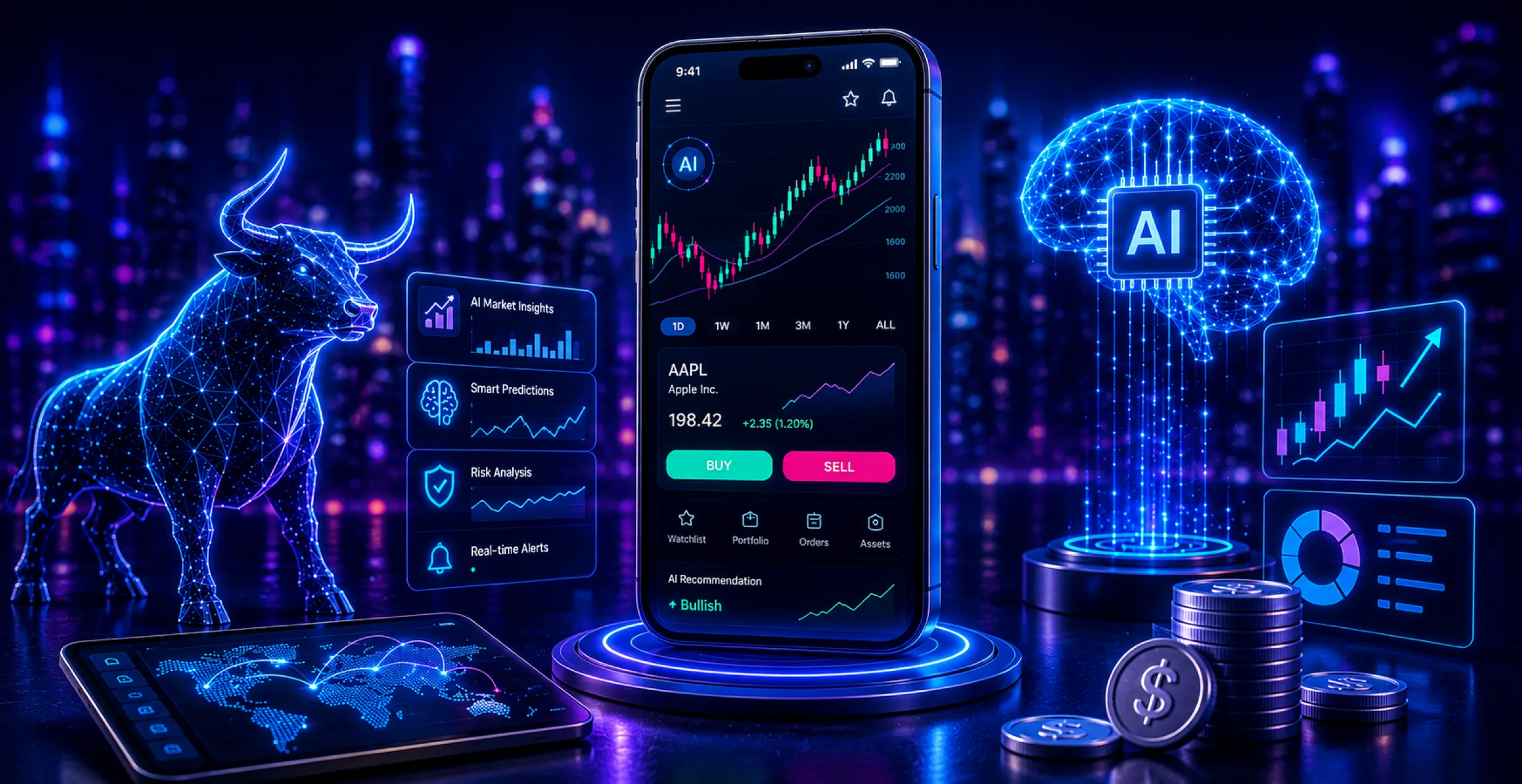 AI Trading App Development like webull