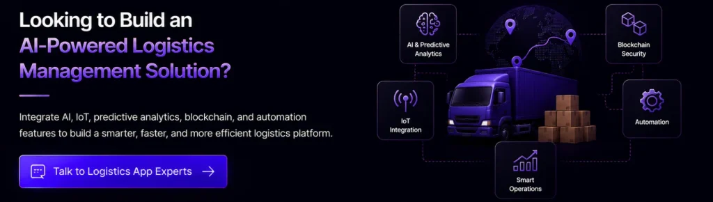 Logistic app development CTA