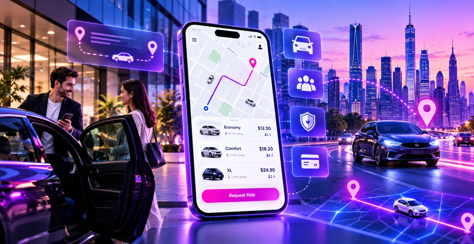 Lyft Clone App Development: A Complete Guide (Cost & Features)