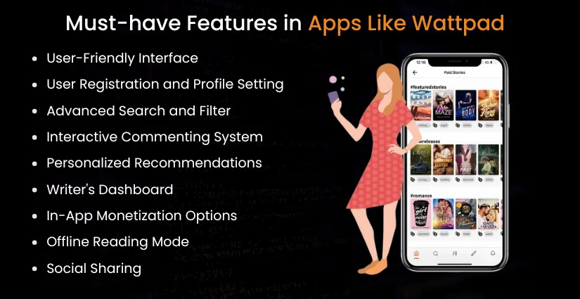 Must-have Features in Apps Like Wattpad development