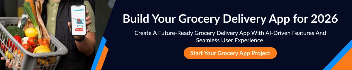 Grocery delivery app cta