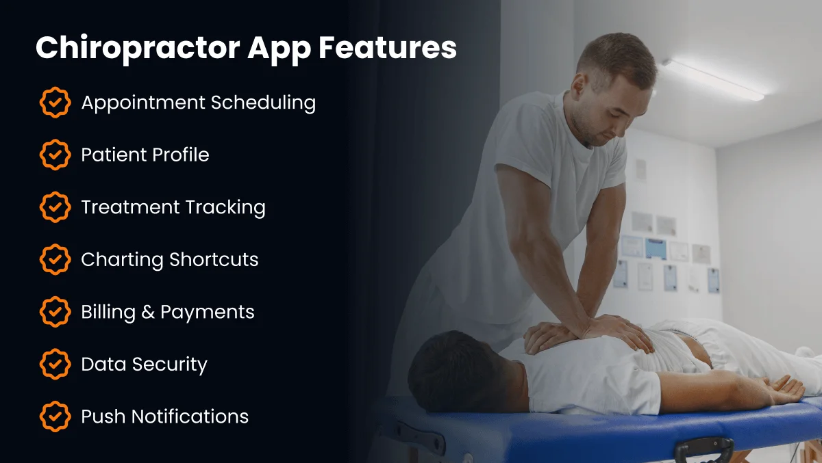 Chiropractor App Features Chiropractor App Features
