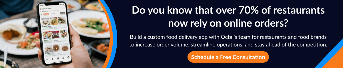 Food delivery app development