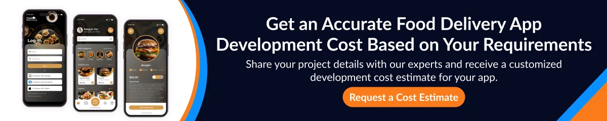 Food app Development Costs CTA