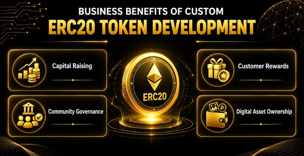 Custom ERC20 Token Development benefits