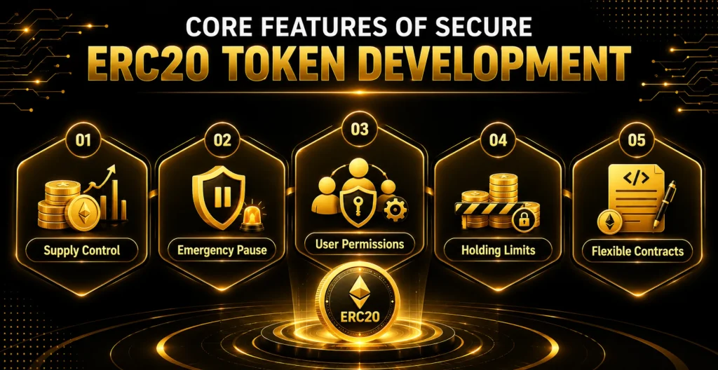 Features in Custom ERC20 Token Development
