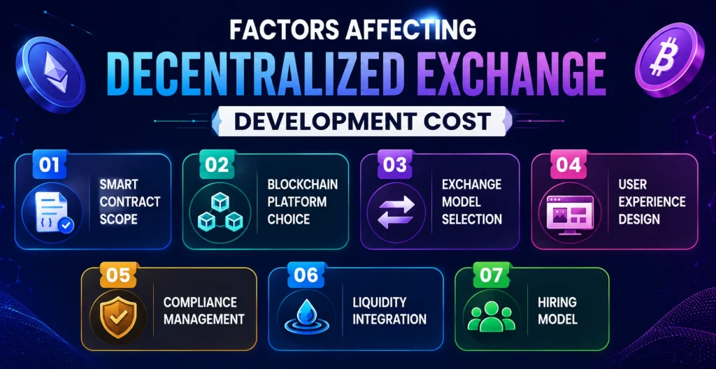 factors for Decentralized Exchange Development Cost