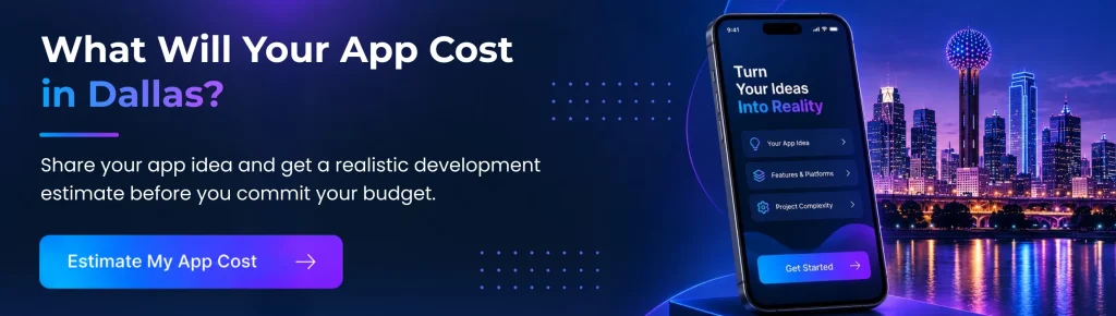 app development cost in Dallas